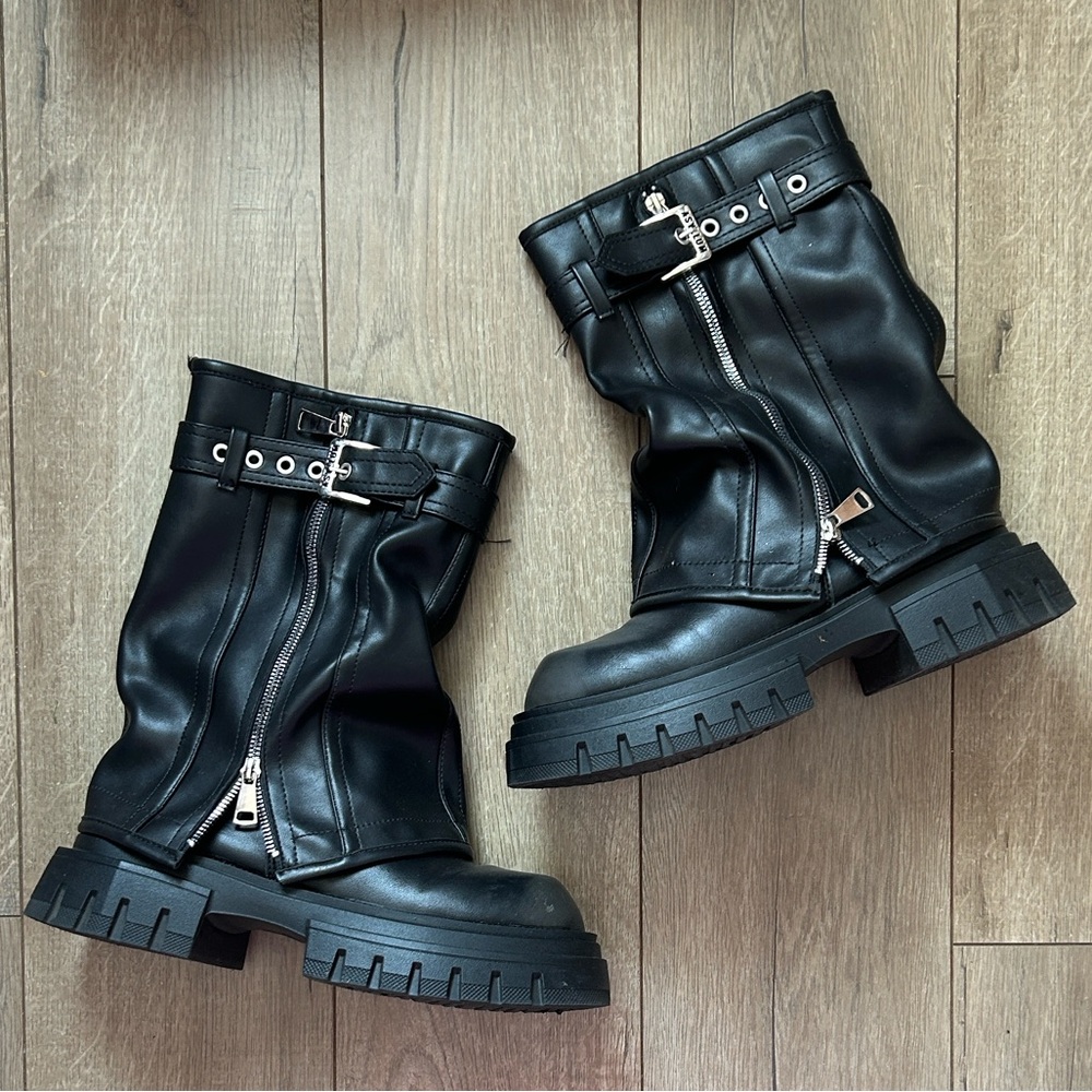 platform fold over boots